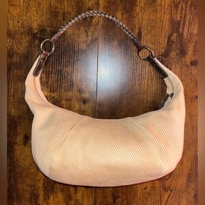 Fossil Cream Hobo Bag with Braided Strap